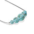 Arktisblau | 925 Sterling Silber | Glühwürmchen-Glas-Fußkettchen mit Unendlichkeitsverschluss